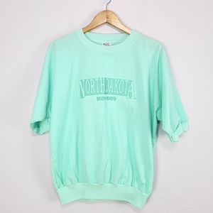 Vintage 80s Quitman USA Mint North Dakota Cotton Short Sleeve Oversized SIZE LG